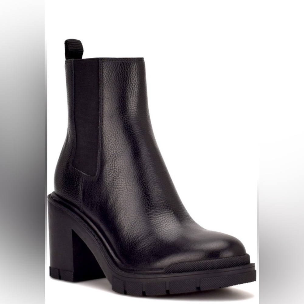 Marc Fisher Black Lug Booties